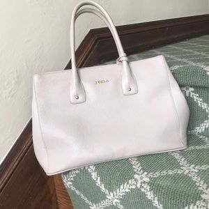 Ivory Leather FURLA Handbag